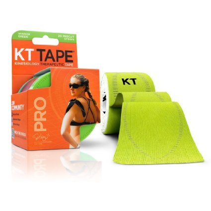 KT TAPE PRO Elastic Kinesiology Therapeutic Tape - 20 Pre-Cut 10-Inch Strips