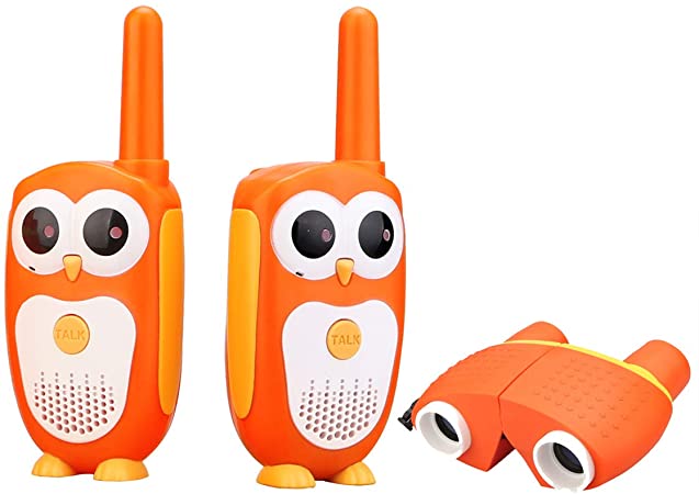 Retevis RT30 Walkie Talkies for Kids, Kids Binoculars, Toys for Boys and Birthday Gift for Girls to Camping, Adventure (1 Talkie Walkie and 1 Binoculars)