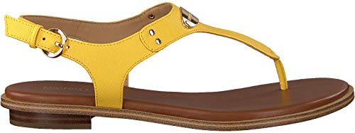 Michael Michael Kors Women's MK Plate Thong, Golden Yellow