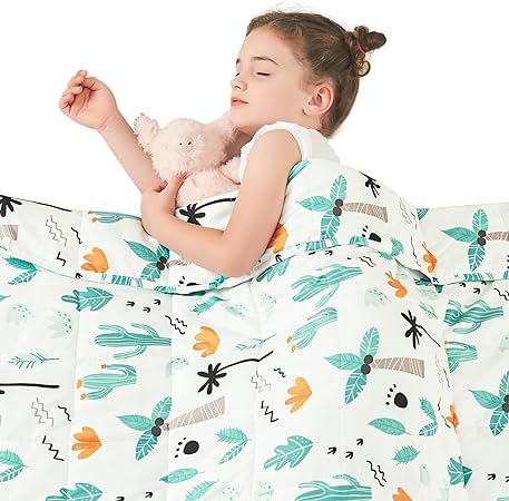 yescool Weighted Blanket Kids 5 Pounds (36"x48", 5lbs) Childrens Cooling Weighted Lap Blanket, Toddler Heavy Blanket for Sleeping, Weighted Throw Blanket Perfect for 40-60lbs