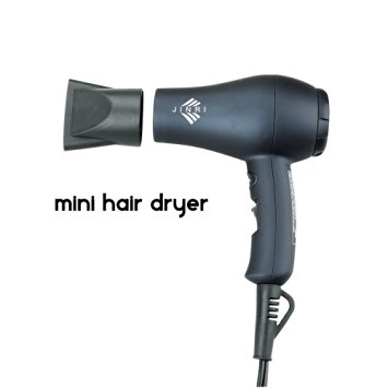 JINRI Mini Hair Dryer Professional Travel Size Ionic Ceramic Blow Dryer Small Power of 1000W Big Air Volume Hair Dryer,Black
