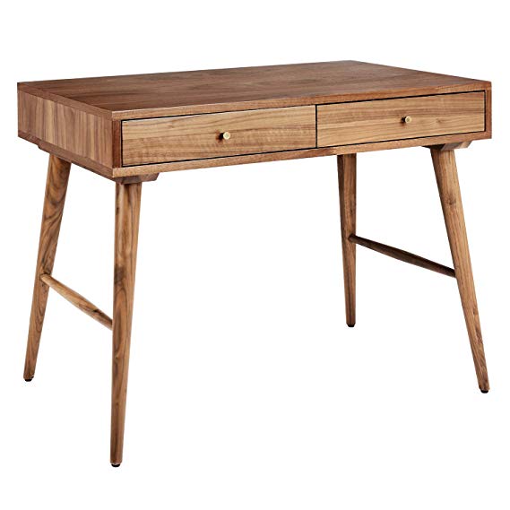 Rivet Classic Desk, 37.4"W, Walnut