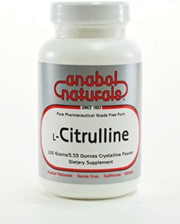 Anabol Naturals L-Citrulline 100 Gram Free Form Pure Crystalline Powder