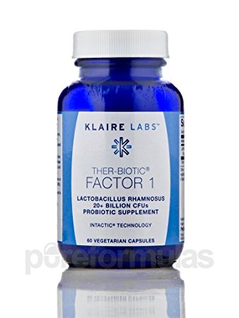 Klaire Labs Ther-Biotic Factor 1 (Lactobacillus rhamnosus) 60 Vegetarian Capsules (F)