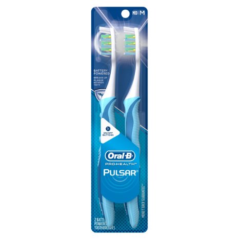 Oral-B Pulsar Medium Bristle Toothbrush , 2 Count, (Colors May Vary)