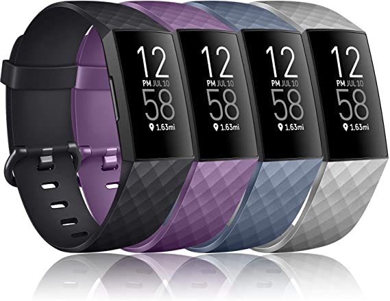 Vancle Bands Compatible with Fitbit Charge 4 / Charge 3 / Charge 3 SE Bands, Classic Soft Replacement Wristband Sport Strap for Fitbit Charge 4 and Charge 3 Charge 3 SE Fitness Activity Tracker Women Men Small Large