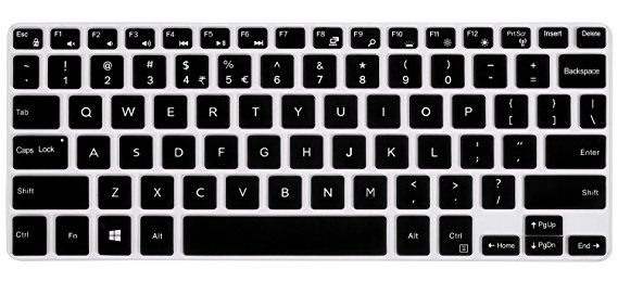 Dell XPS 13 Keyboard Cover Ultra Thin Keyboard Silicone Skin for 13.3" Dell XPS 13 9343 9350 9360 13.3 Inch Laptop(NOT Fit XPS 13 9365), Black