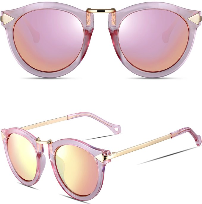 ATTCL® 2016 Vintage Fashion Round Arrow Style Wayfarer Polarized Sunglasses for Women