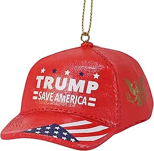 Kurt Adler 3.6" Save America Donald Trump Christmas Ornament, Make America Great Again Hat, Donald Trump Gifts, Donald Trump Ornaments, Trump 2024