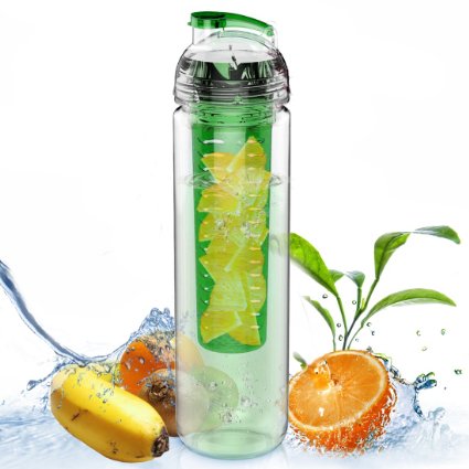 AVOIN colorlife 27oz. Sport Tritan Fruit Infuser Water Bottle(Many Color Option) - BPA Free