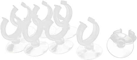 uxcell® Aquarium Fish Tank Tube Heater Clip Holder Suction Cup 8pcs Clear