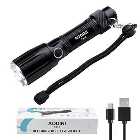 AODINI Flashlight,Ultra Bright High Lumen LED Tactica Flashlight Rechargeable/Waterproof,Mini Handheld Flashlight for Outdoor Cycling Hiking Camping Emergency