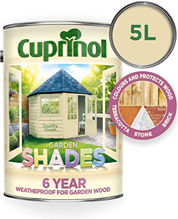 Cuprinol CUPGSHCC5L 5 Litre Garden Shades Paint - Country Cream
