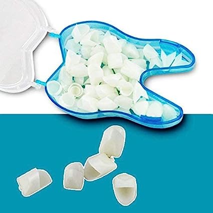 Temporary Tooth Crown Fake Teeth Repair Material Front & Molar Posterior offering Help in Fixing Missing Broken Tooth (2 boxes around 100 pcs)