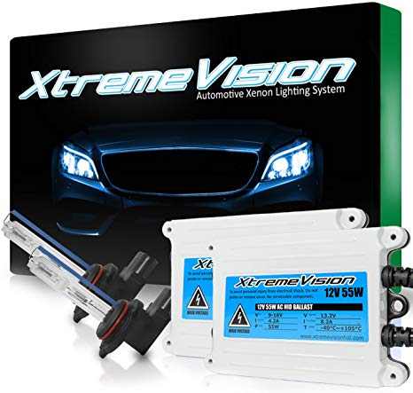 XtremeVision 55W AC Xenon HID Lights with Premium Slim AC Ballast - 9012 5000K - 5K Bright White - 2 Year Warranty