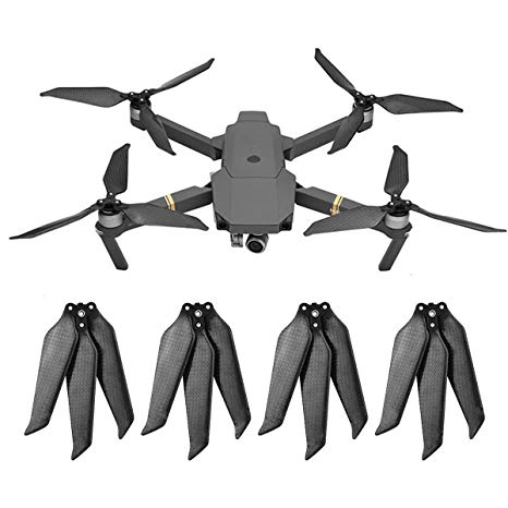 O'woda 2 Pairs Foldable Carbon Fiber Propellers Noise Reduction Quick Release CW & CCW 3 Blades 8331F Props for DJI Mavic Pro/Platinum (NOT for DJI Mavic 2 PRO)