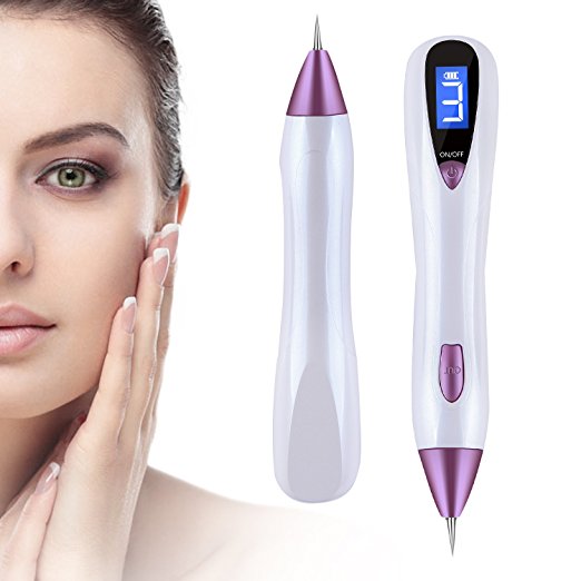 ACELIST Mole Remover, Mole Removal Pen with LCD, Newest 6-Gears Adjustable Power-Output Rechargeable Removal Pen for Body Facial Freckle Nevus Warts Age Spot Tattoo Remover Beauty Sk