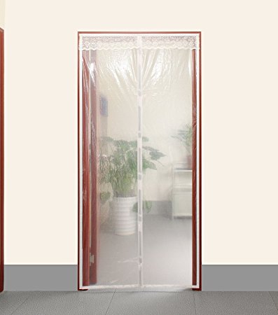 Transparent Magnetic Thermal Insulated Door Curtain Enjoy Your Cool Summer And Warm Winter With Saving You Money Door Curtain Auto Closer Fits Doors Up To 34" x 82"MAX
