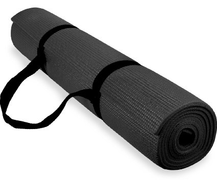 Spoga 1/4-Inch Anti-Slip Exercise Yoga Mat with Carrying Strap