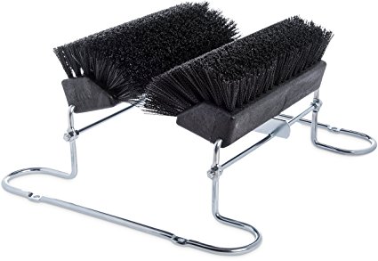 Carlisle 4042403 Commercial Boot 'N Shoe Brush Scraper with Chrome Plated Steel Frame, Black