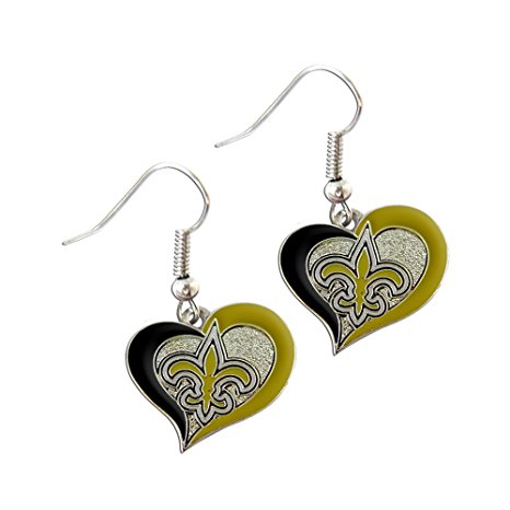 NFL womens Swirl Heart Earrings