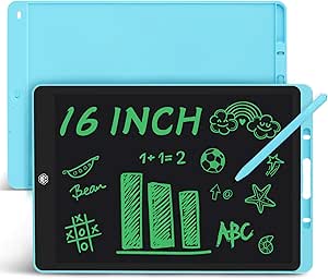 16 Inch LCD Writing Tablet Toddler Toys, Erasable Reusable Drawing Tablet, Electronic Drawing Pad, Travel Toys Doodle Board for Boys and Girls Birthday Gifts (Blue)