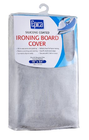 Epica Silicone Coated Ironing Board Cover Resists Scorching and Staining - 15x54