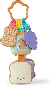 Melissa & Doug Multi-Sensory PB&J Take-Along Clip-On Baby Toy | Sensory Toy for Infants | Developmental Toy for Toddlers | 0  | Gift for Baby Boys or Baby Girls