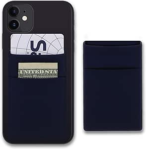 Lewis N. Clark Datablock Adhesive RFID Wallets for Women   Men, Travel Accessories, Credit Card Slot  Id Holder, Navy, One Size