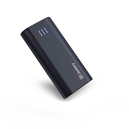 Power Bank, Jackery Bar 6000mAh Premium 2.1A Output and 2A Input Aluminum External Battery Charger with Panasonic Cell - Portable Charger for iPhone iPad, Samsung and Other Devices (Black)