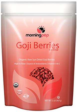 Morning Pep Goji Berries Raw Sundried, FFP, 32 Ounce