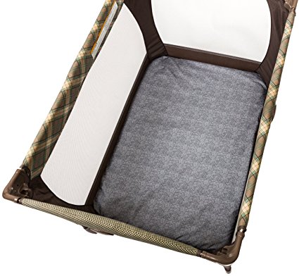 Chicco Waterproof Playard Sheets (Set of 2) Baby Infant Portable Playard Bed Genesis Gray