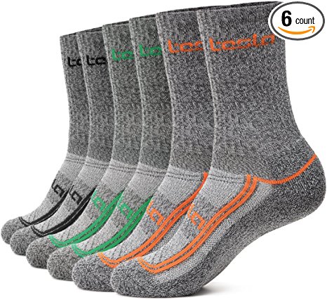 Tesla 6-Pairs Comfort Socks No-Show/Mid-Calf TM-MZS08/MZS04/MZS05/MZS06/MZS51/MZS54/MZS56