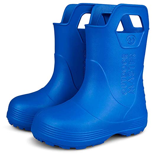 OutdoorMaster Kids Toddler Rain Boots, Lightweight, Easy to Clean for Boys Girls