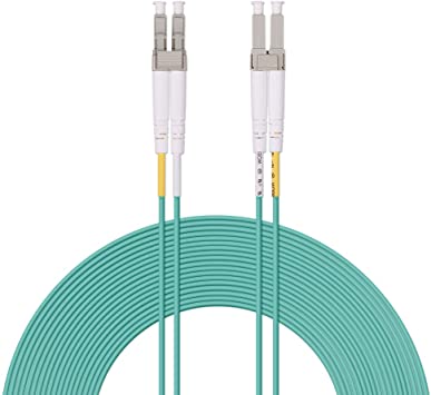 Fiber Patch Cable - LC to LC OM3 10Gb/Gigabit Multi-Mode Duplex 50/125 LSZH Fiber Optic Cord for SFP Transceiver, Computer Fiber Networks and Fiber Test Equipment, 10-Meter(33ft)