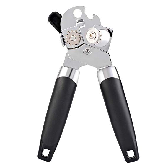 Manual Can Opener Super Sharp FoManual Can Opener Super Sharp Food Grade Stainless Steel Multi-function Comfortable Soft od Grade Stainless Steel Multi-function Comfortable Soft Silicone Handle Opener