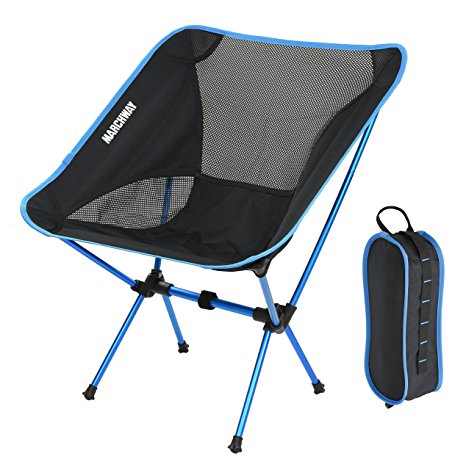 MARCHWAY Ultralight Camping Chair - Portable Folding Compact for Outdoor Travel Sport Festival Party Picnic Kayaking Fishing Hiking Backpacking