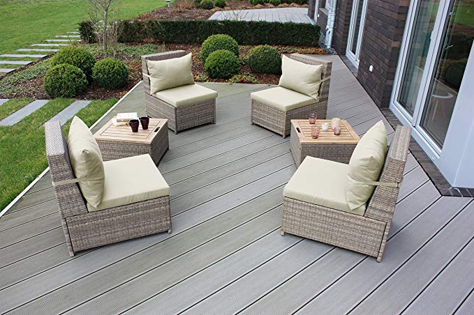 Landmann Budapest 6-Piece Chair and Table Patio Set with Waterproof Cushions - 61951