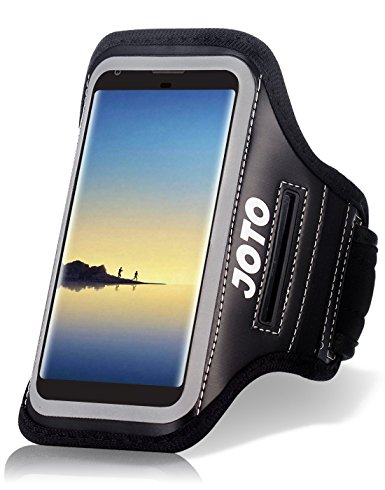 Samsung Galaxy Note 8 Armband Case, JOTO Sports Exercise Runner Armband Case, with Key Holder, Credit Card / Money Holder, Sweat Proof, Best for Gym, Running , Exercise , Workout (Black)