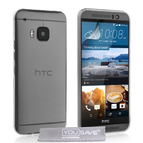 Yousave Accessories HTC One M9 2015 Case Super Slim Clear Silicone Gel Cover