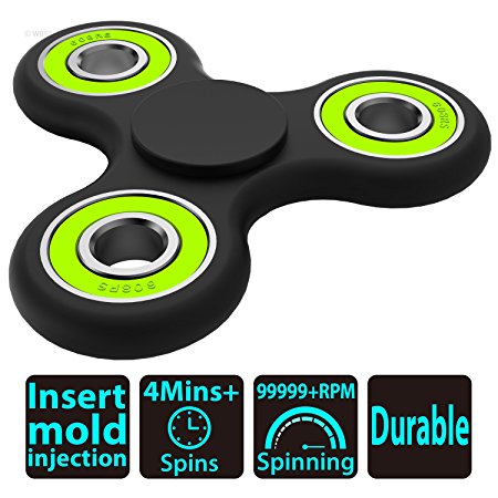 WBESEV Fidget Spinner Toy EDC 4 mins  Hand Tri-Spinner Stress Reducer Anti-Anxiety Spinner Steel Bearings (Upgraded Version 2017)