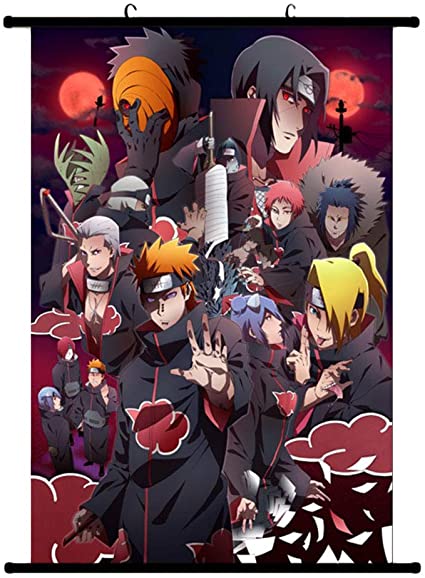 Bowinr Naruto Wall Scroll Poster, Japanese Anime Naruto Shippuden Fabric Painting Home Decor for Kids Teens Adults and Anime-Fans( 20x30cm Style 06)