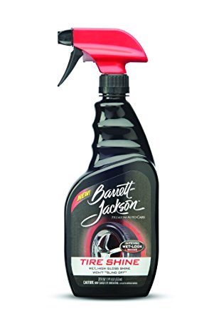 Barrett-Jackson Tire Shine Spray, a Spray-On Tire Dressing for Quick Car Detailing, 9954, 22 oz.