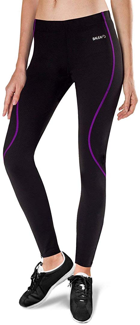 BALEAF Women's Thermal Cycling Tights Fleece-Lined Athletic Bike Pants Compression Tights