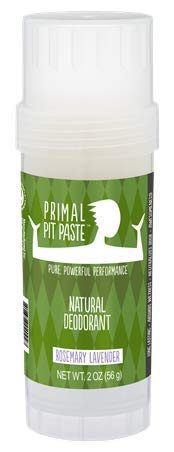 Primal Pit Paste All-Natural Deodorant - Aluminum & Paraben Free - Rosemary Lavender Deodorant Stick