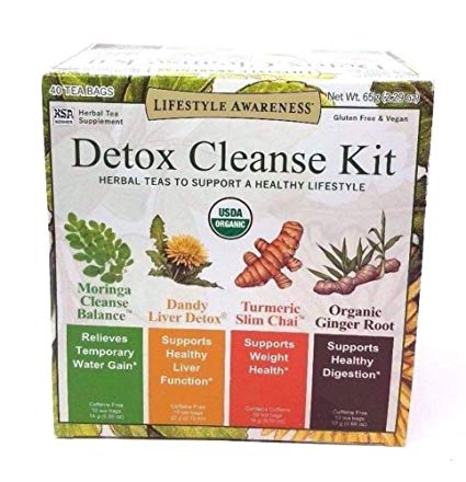 Lifestyle Awareness Detox Cleanse Kit, Herbal Teas to Support a Healthy Lifestyle 40 teabags