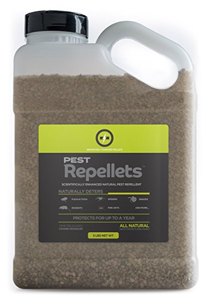 Non-Toxic Pest Repellent Pellets. Repels Rabbits, Rats, Snakes, Mice, Flea and Ticks, Spiders, Fire Ants and More. Safe for Children, Pets and Plants. (5 LBS)