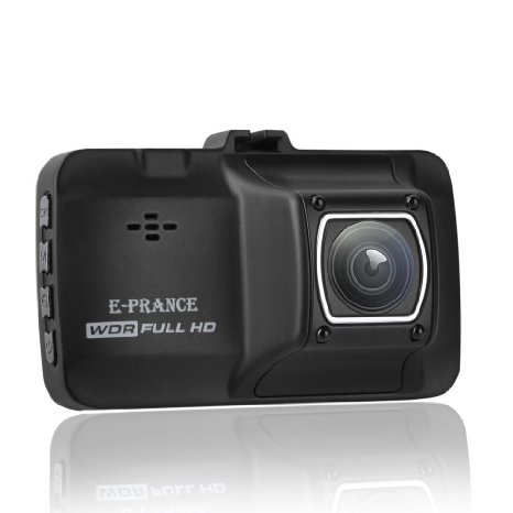 Full HD Dash Cam E-PRANCE D101 1296P Car DVR Dashboard Camera with 170 Wide Angle Lens Night Vison G-Sensor