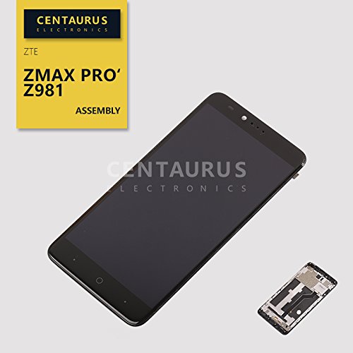 Assembly For ZTE ZMax Pro Z981 LCD Display Touch Screen Digitizer Frame Replacement Black USA