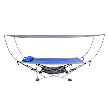 Mac Sports Portable Fold Up Hammock with Removable Canopy & Carry Case